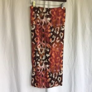 Silk animal printed scarf